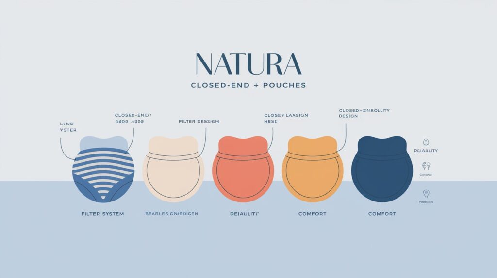 convatec from: 416400 to: 416419 - natura closed end pouch with filter