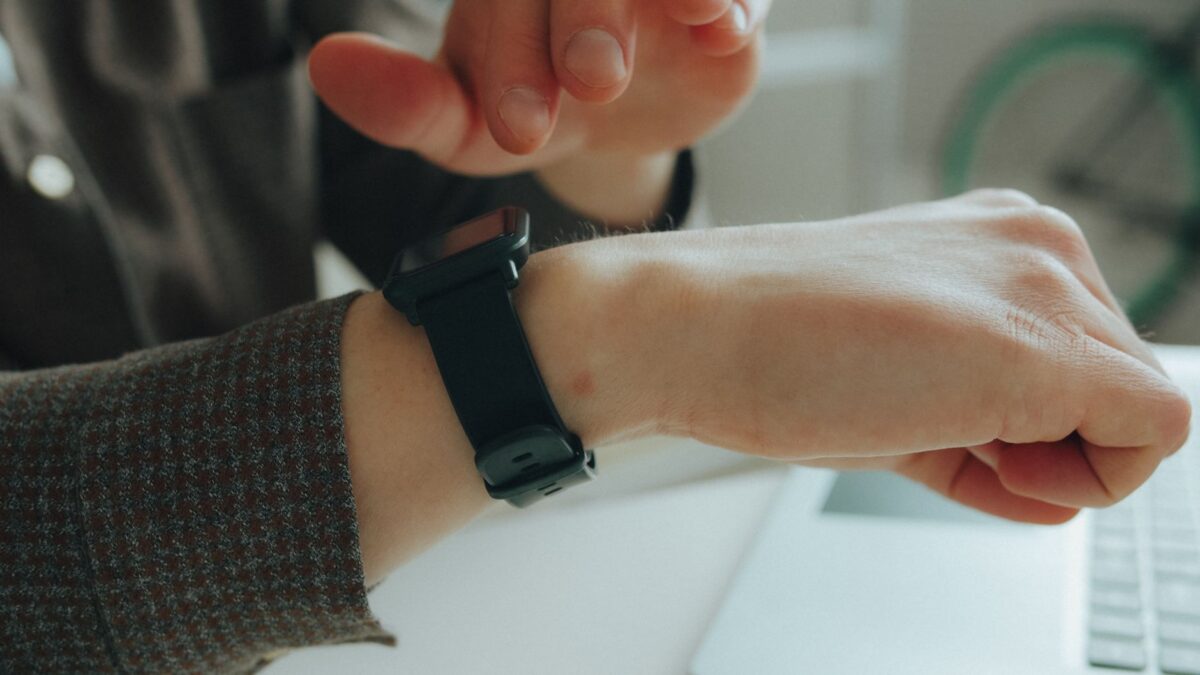 smartwatch on wrist