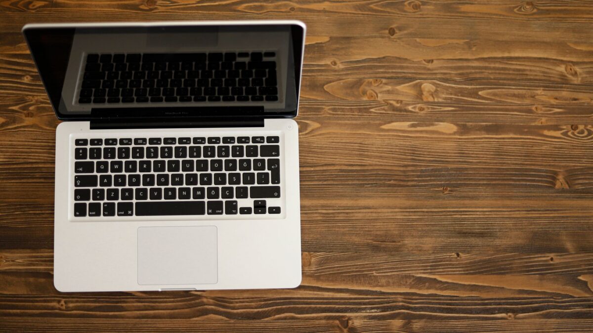 open laptop desk