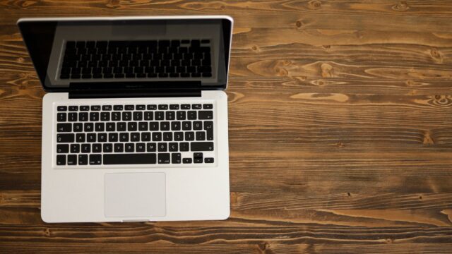 open laptop desk