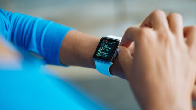 smartwatch on wrist